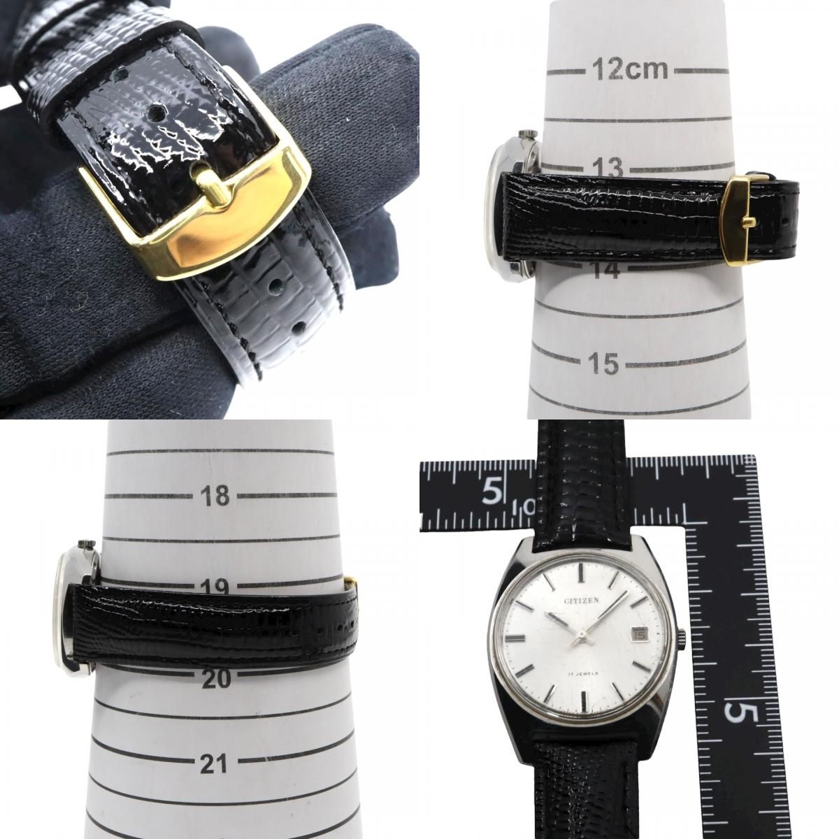 美品】CITIZEN 手巻き 17JEWELS ヴィンテージ デイト付き メンズ