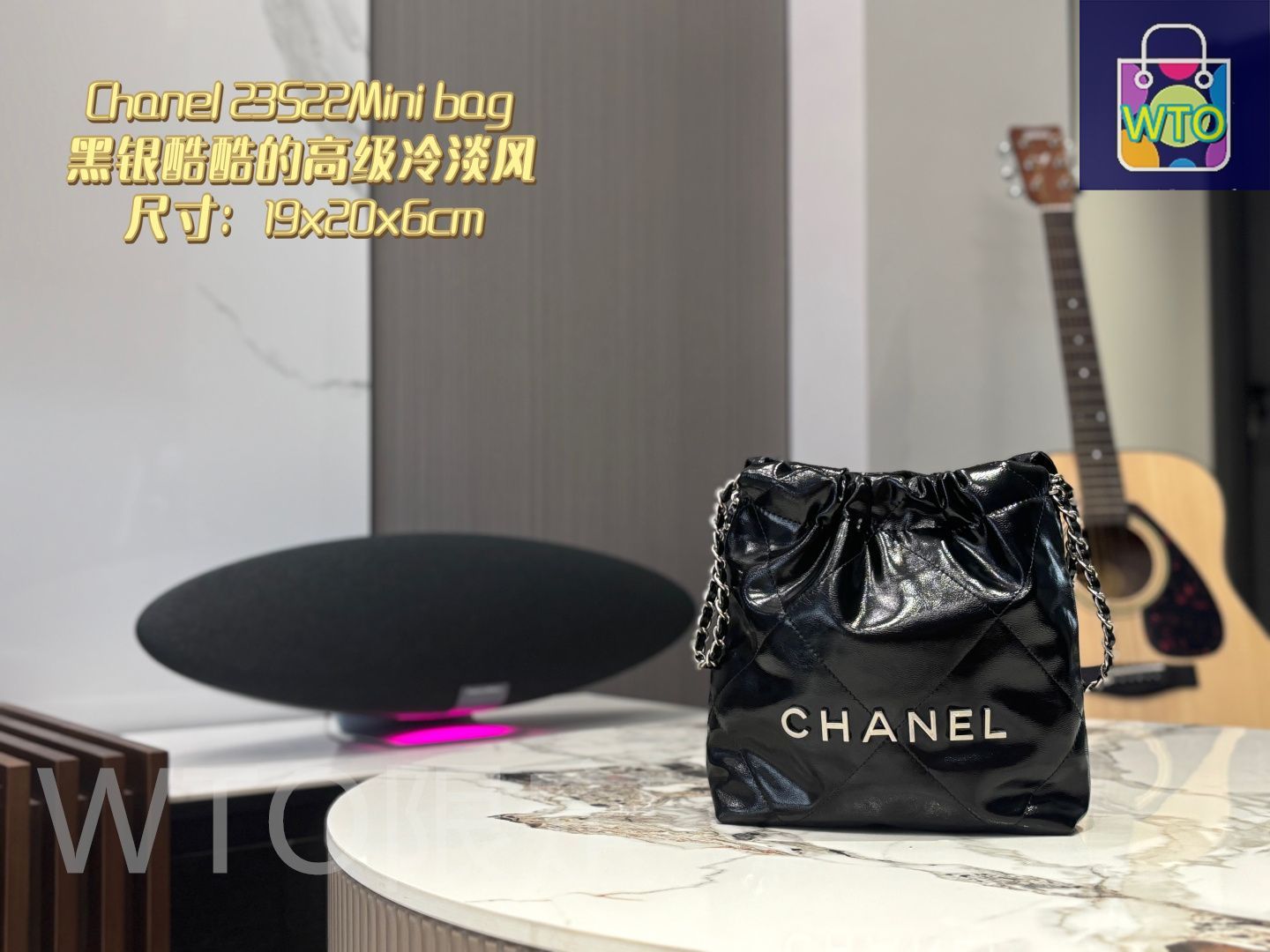 今日特価】Chanel シャネル ミニ22バッグ 小牛皮素材で柔らかく軽量