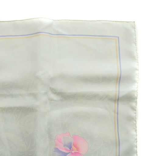 クリスチャンディオール Christian Dior スカーフ 絹 シルク 花柄 総柄