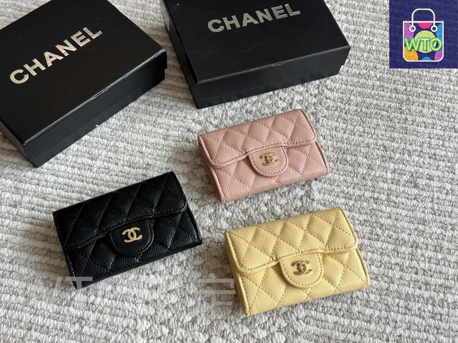 今日特価】Chanel シャネル CF キャビアスキン カードケース 小振りで