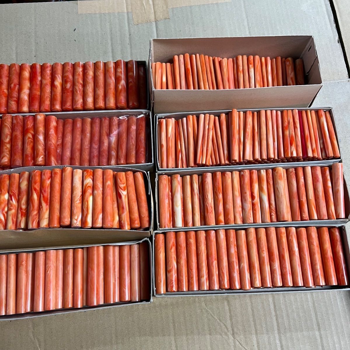 ︎ 印材 紅琥珀 ハンコ 彫刻前 多サイズ 多目的 印鑑 OR-a