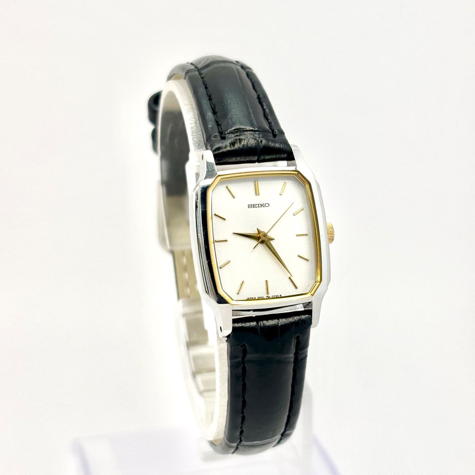 美品/新品電池】SEIKO セイコー レディース 腕時計 オクタゴン
