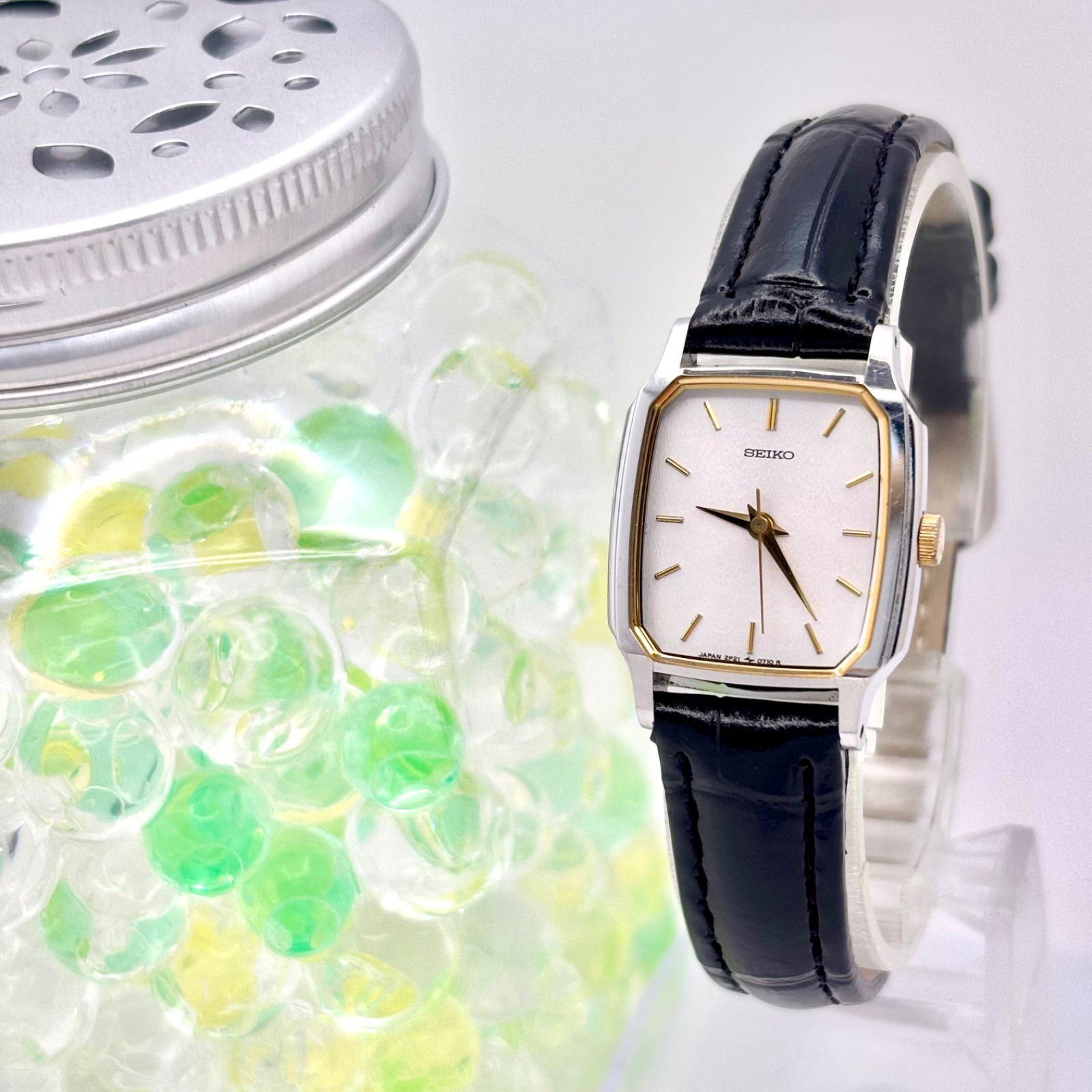 美品/新品電池】SEIKO セイコー レディース 腕時計 オクタゴン