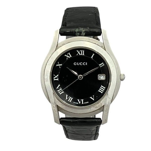 GUCCI グッチ デイトウォッチ・クォーツ時計⁄SS⁄stainless steal-59.7g