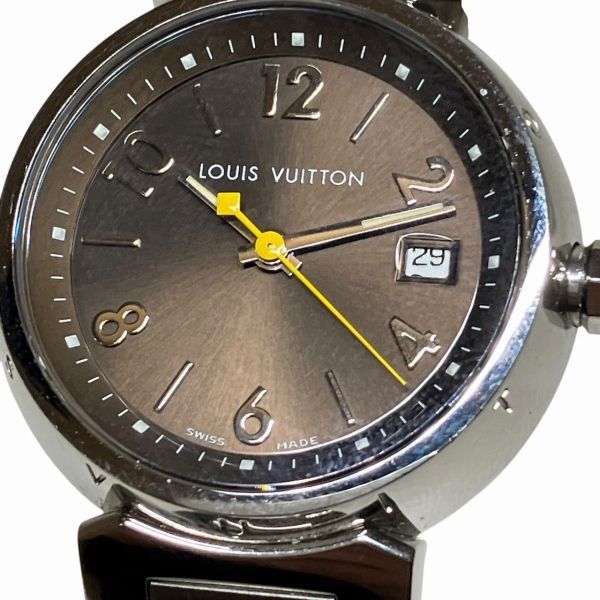 ルイヴィトンLOUIS VUITTON タンブール クォーツQ1211腕時計 ルイ ヴィトン タンブール Q1211 ブラウン レディース 時計 【中古