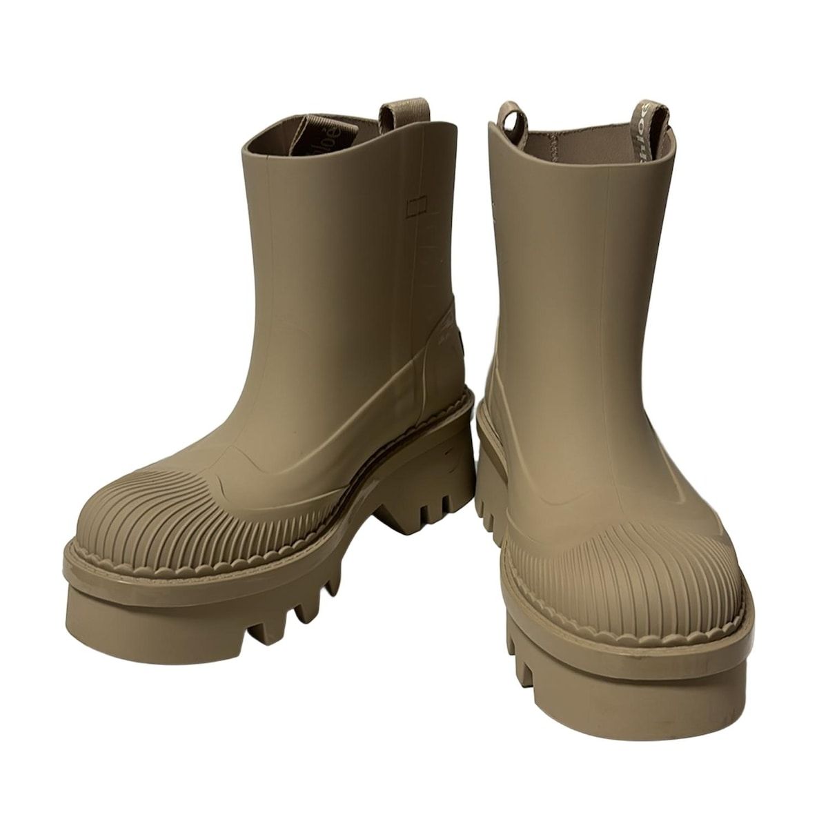 Chloe(クロエ) レインブーツ 37 レディース美品 - ベージュ - メルカリ