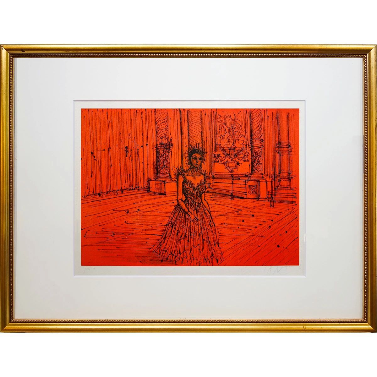 リトグラフ Jean Carzou ジャン・カルズー　61/122 直筆サイン 版画 ジャン・カルズー 「Opera III （オペラ・トロワ）」 カラー