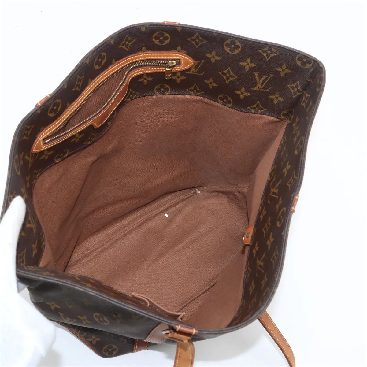 美品 ルイヴィトン モノグラム サック ショッピング M51108 レザー