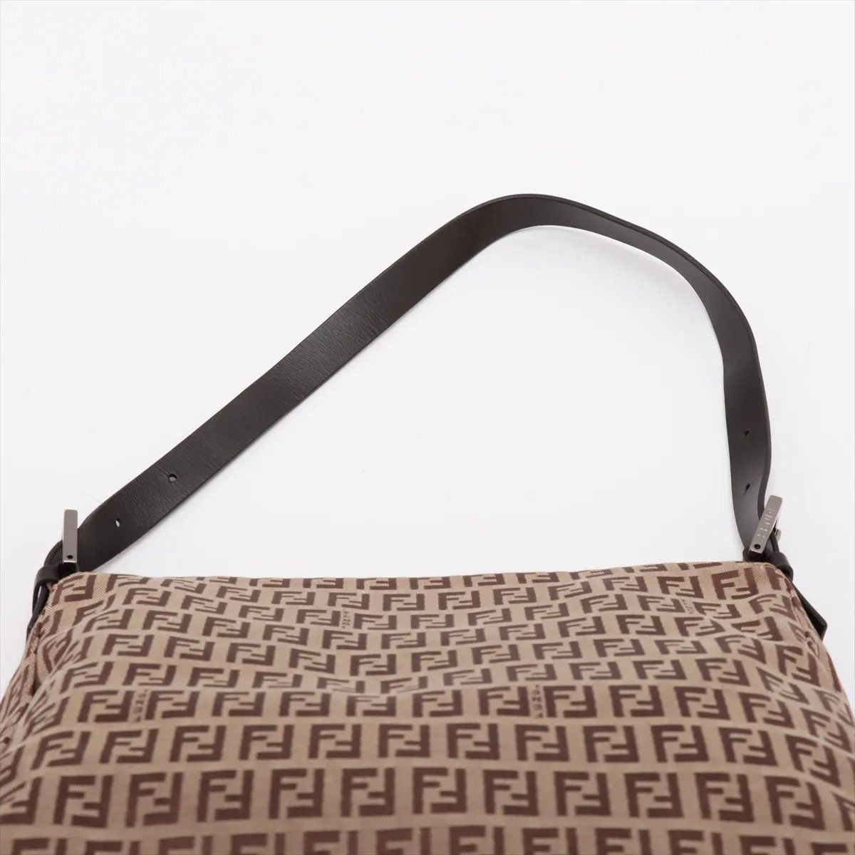 美品 フェンディ ズッキーノ マンマバケット レザー キャンバス