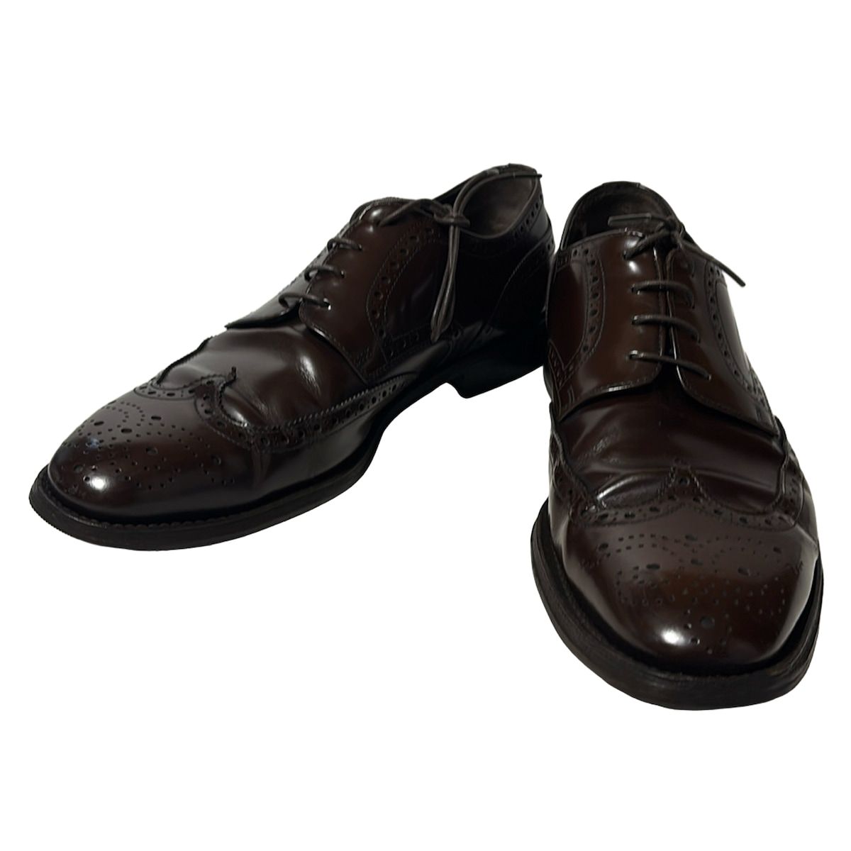 PRADA ウイングチップ レザーシューズ 6 1/2 中古・古着通販】PRADA (プラダ) ウイングチップ 厚底 レザーシューズ