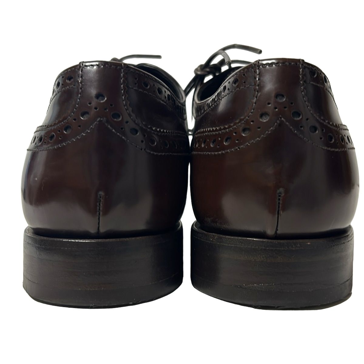 PRADA ウイングチップ レザーシューズ 6 1/2 プラダ PRADA スタッズ装飾ウィングチップレザーシューズ ブラック