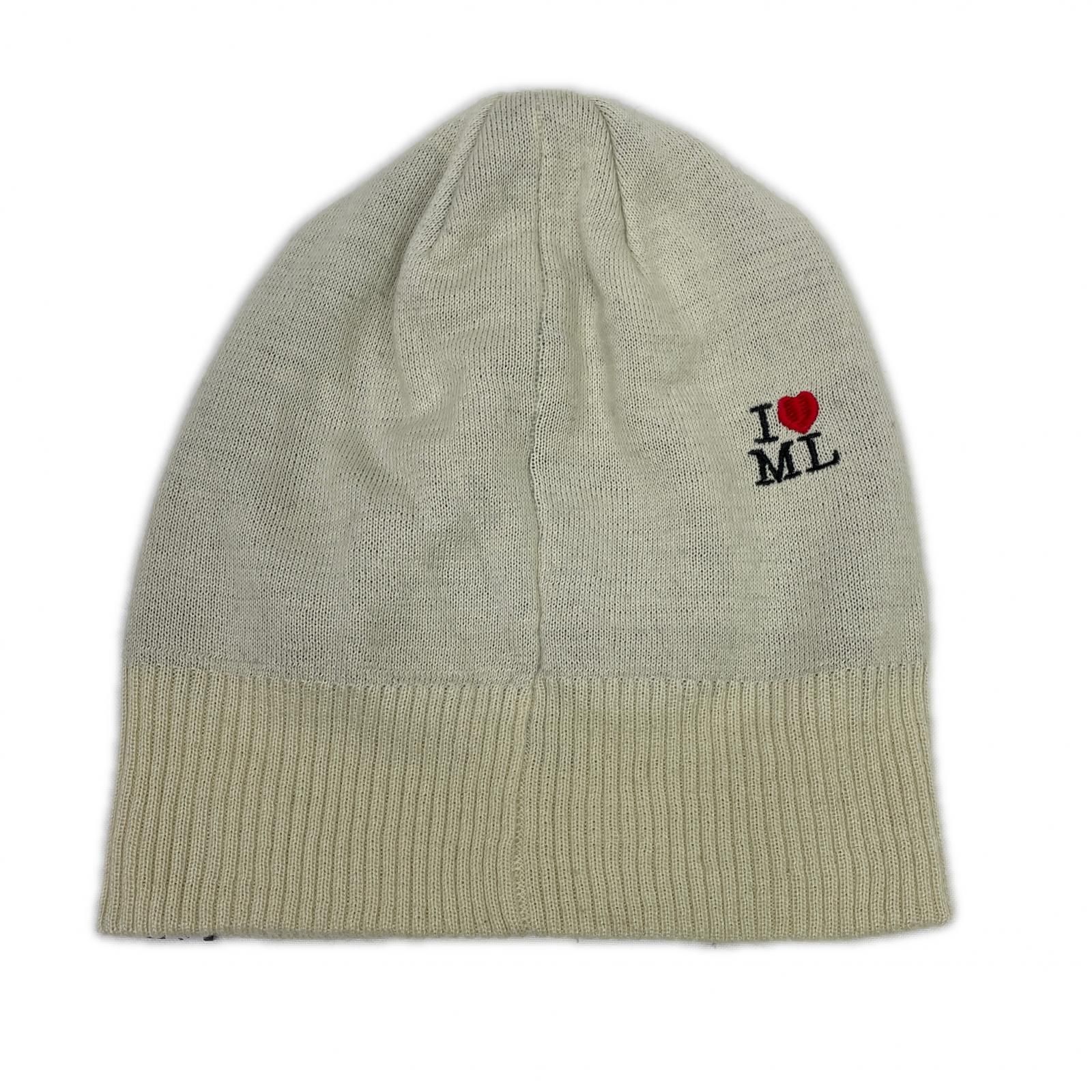 MARK & LONA ホワイト ニット帽 FREE MARK&LONA（マークアンドロナ