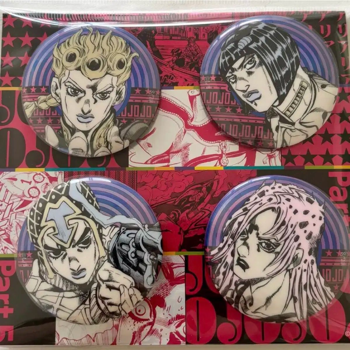 ジョジョ 5部 黄金の風 中国限定 缶バッジ セット ディ・ świecie 죠