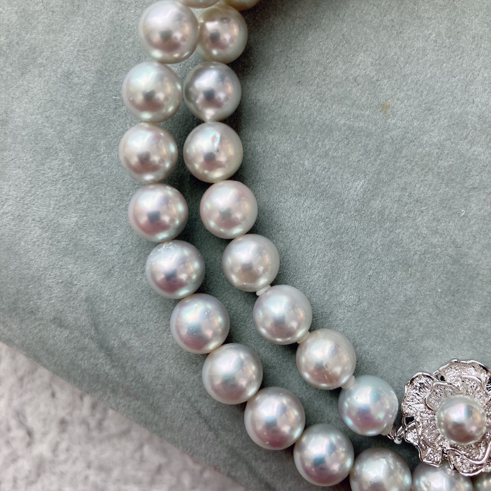 本真珠』 あこや真珠 ネックレス silver 照り◎ 7.6~7.9mm - メルカリ