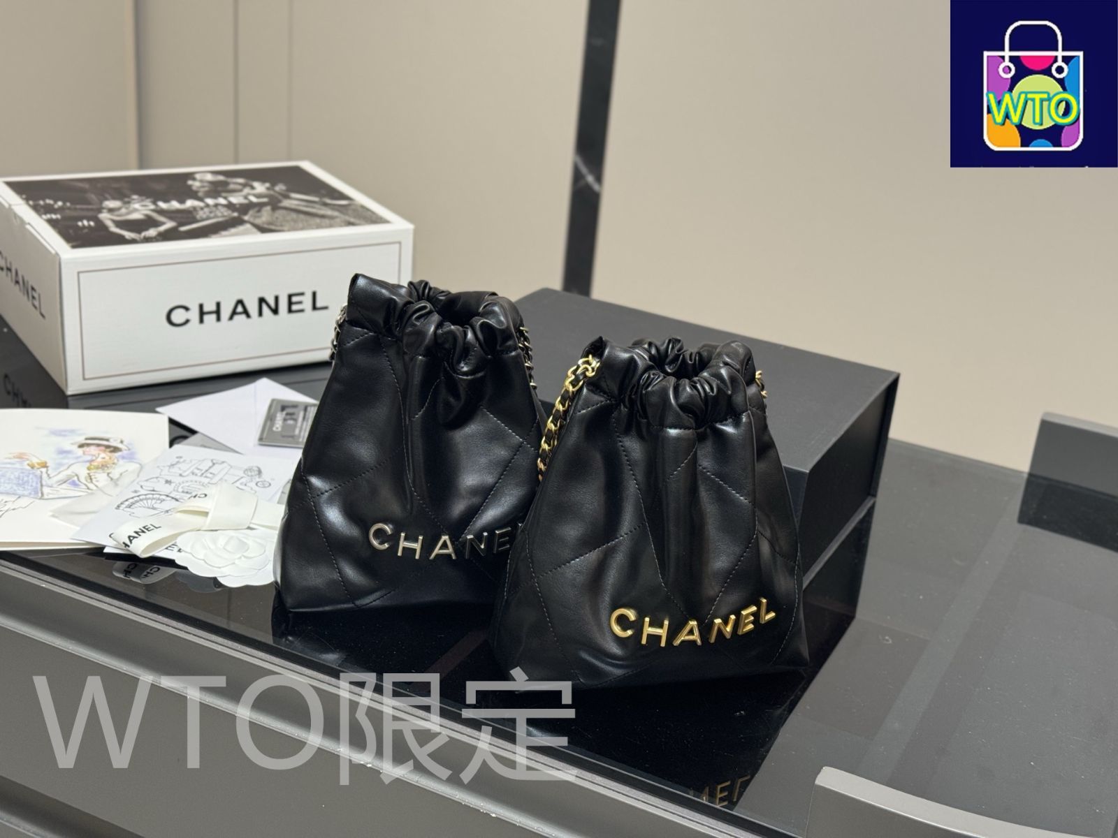 CHANEL 限定品&2種類サンプル&袋 今日特価】Chanel シャネル ミニ22バッグ 象徴的な菱格柄が特徴-WTO