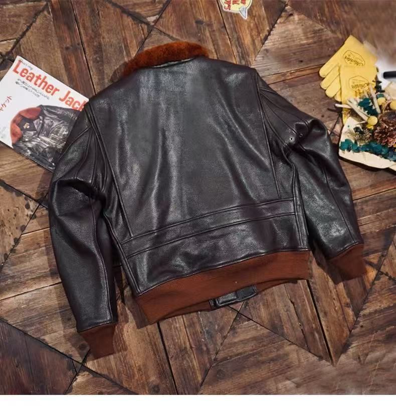 G1 フライトジャケット ヴィンテージ 絶妙なヴィンテージ加工☆ゴートレザーG-1 フライトジャケット☆M～2XL