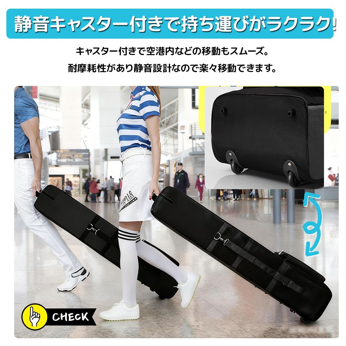 NIKE ナイキ ゴルフ トラベルバック/トラベルカバー キャスター付 黒