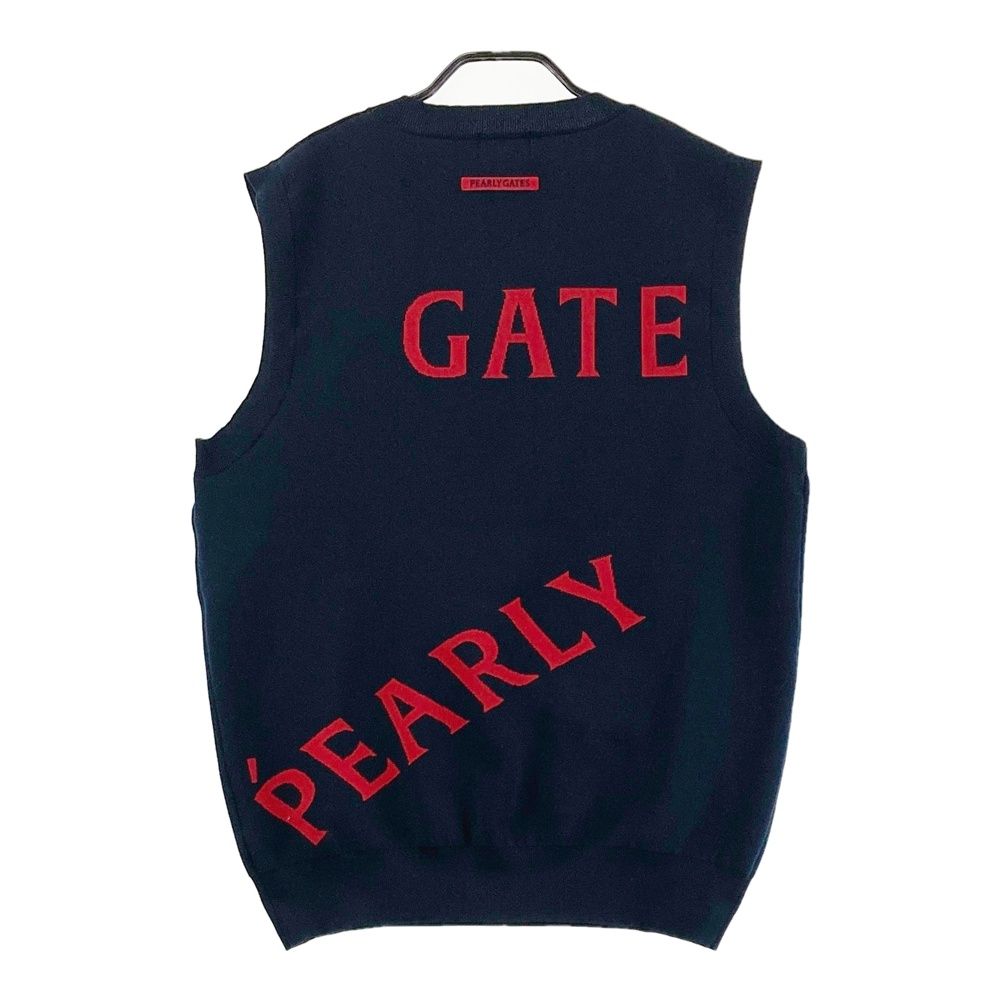 PEARLY GATES ネイビー Vネックニットベスト　サイズ5 サイズ：5 PEARLY GATES パーリーゲイツ Vネック ニットベスト