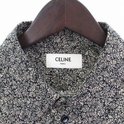 セリーヌ CELINE 美品 20AW ビスコースフラワープリント シャツ 花柄