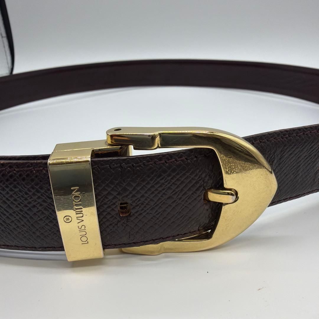 ✨極美品✨ルイヴィトン タイガ サンチュール ベルト ゴールド金具 ユニセックス ♡美品♡ ルイヴィトン タイガ サンチュール ベルトゴールド金具