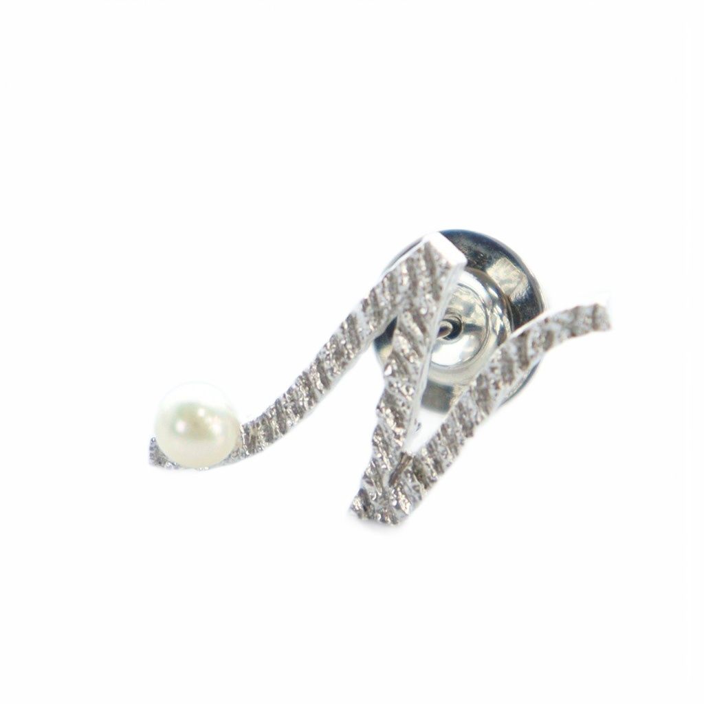 タサキ 田崎 TASAKI ピンブローチ パール 真珠 Silver925 イニシャル
