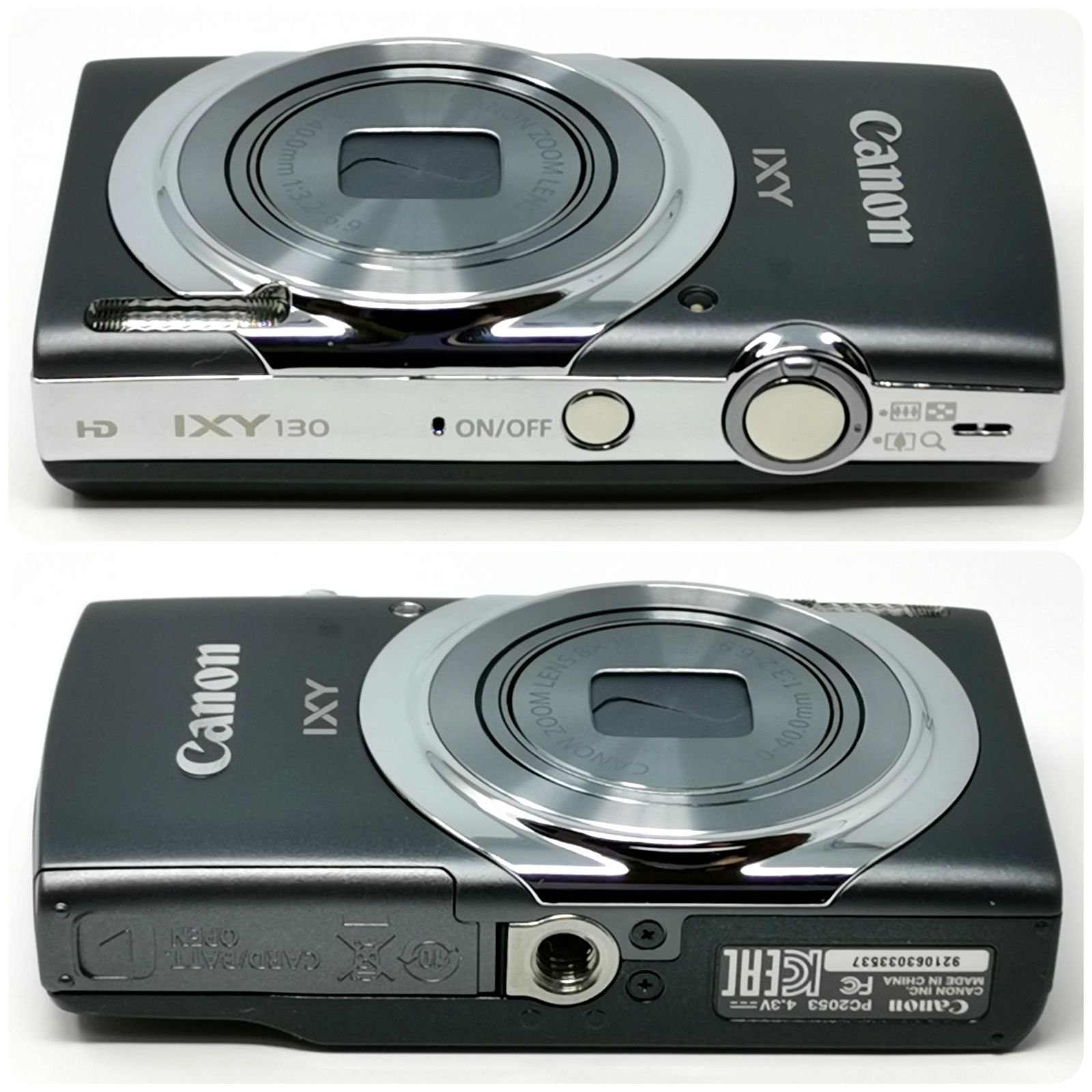 キャノン IXY 130 グレー 動作確認済み 箱あり PC205デジカメ デジタル