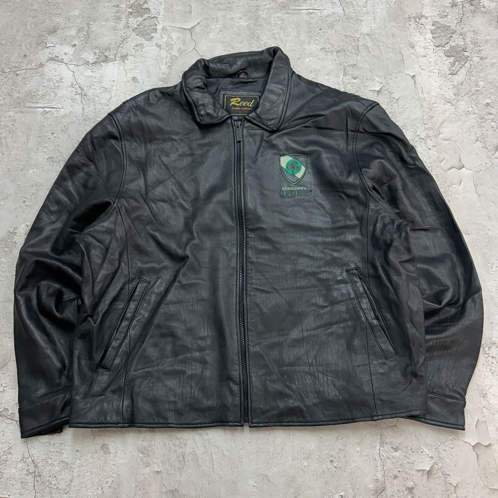 VOGUISH/レザーシングルライダースジャケット/希少サイズXL/中古 VOGUISH/レザーシングルライダースジャケット①/希少サイズXL/中古