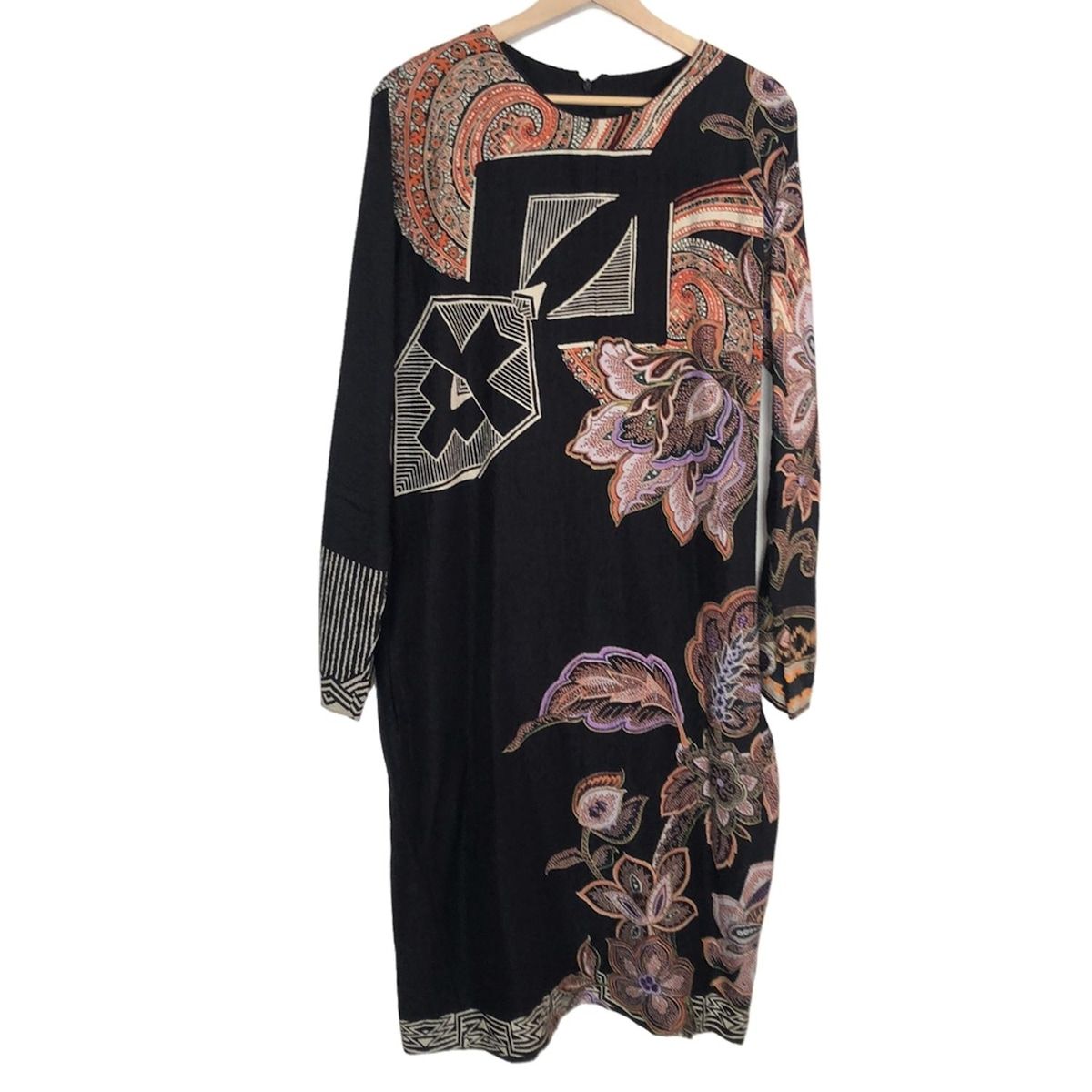 ETRO(エトロ) ワンピース サイズ44 L レディース - 黒×アイボリー