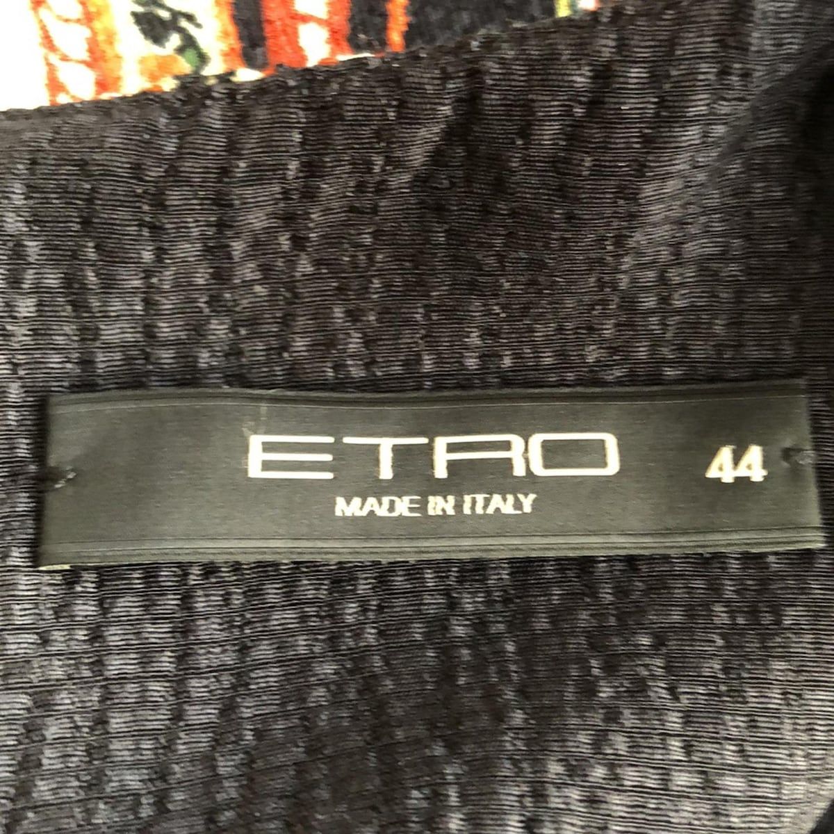 ETRO(エトロ) ワンピース サイズ44 L レディース - 黒×アイボリー