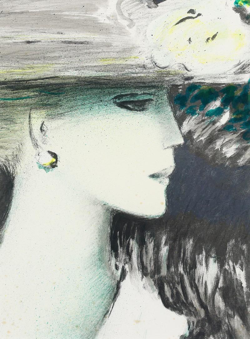 カシニョール Cassigneul「プロフィール」リトグラフ 真作】【WISH】カシニョール Jean-Pierre Cassigneul「プロフィール