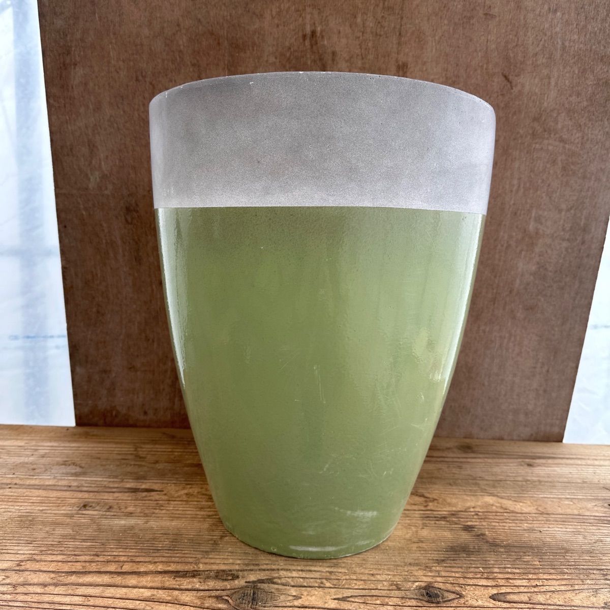 鉢カバー 陶器鉢 植木鉢 鉢 大型 大きいサイズ 10号 グリーン 観葉植物