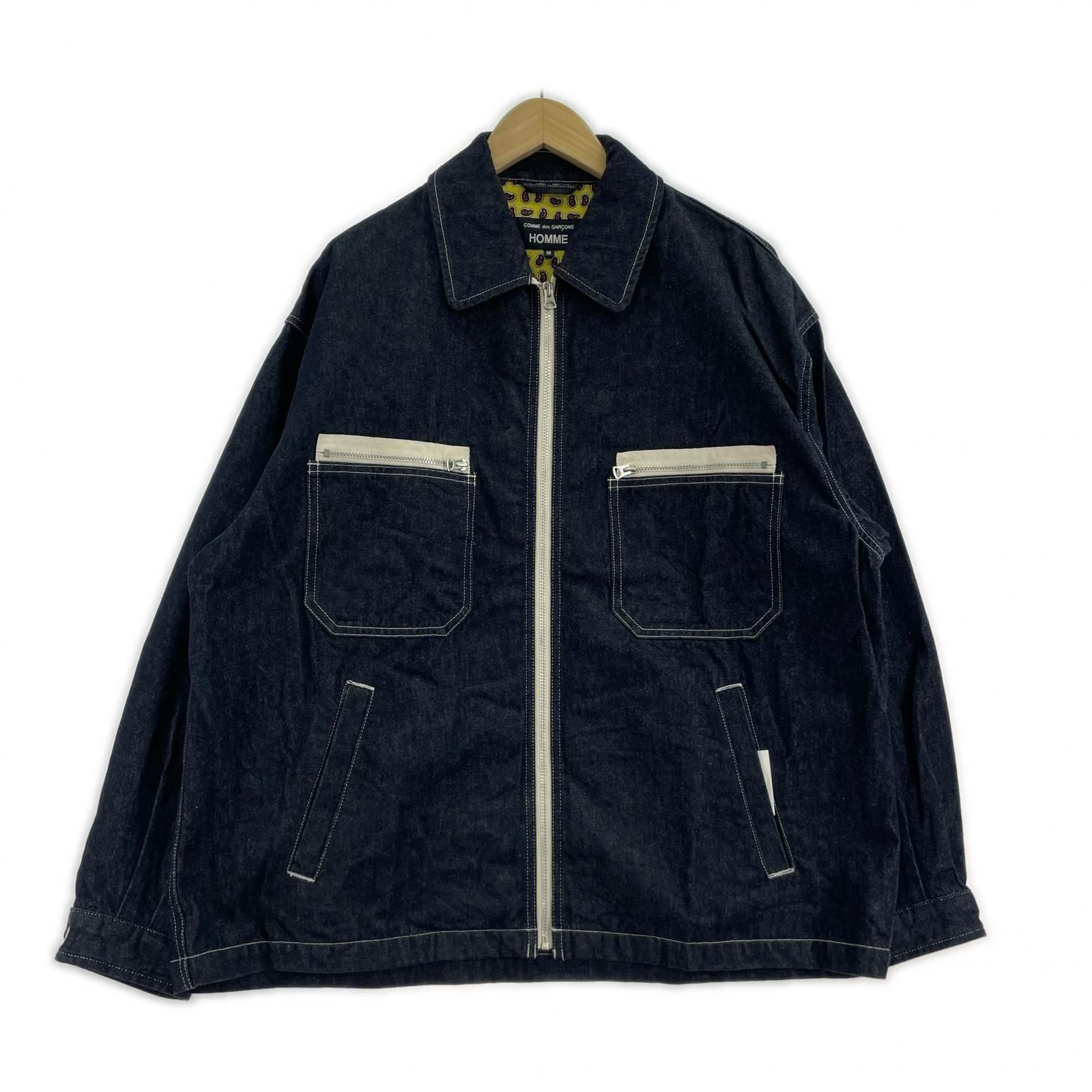 COMME des GARCONS パッチワーク デニムジャケット M JUNYA WATANABE COMME des GARCONS MAN 綿デニム×ウールツイルチェック