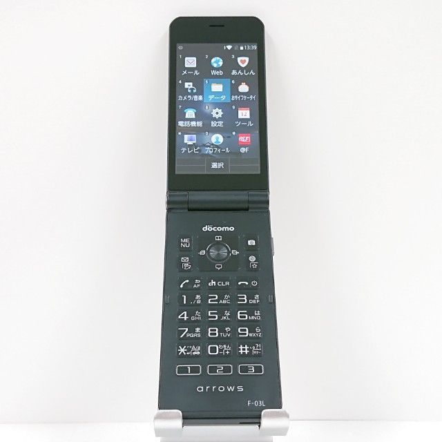 docomo arrowsケータイ F-03L Black 美品 arrows ケータイ F-03L ドコモ ブラック 送料無料 本体 c15505 - メルカリ