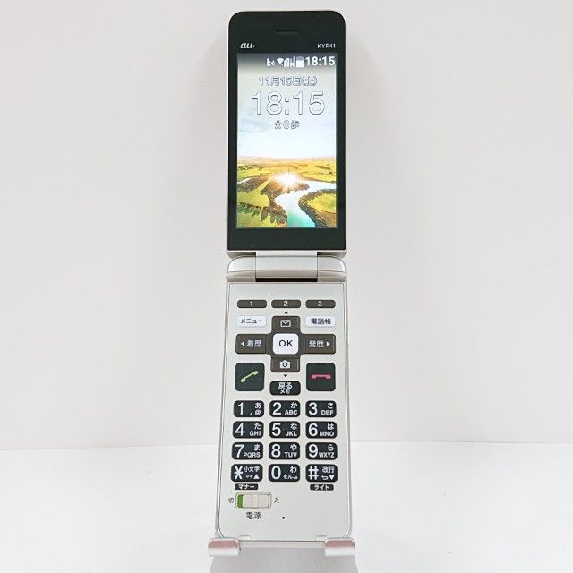 au GRATINA KYF41 シャンパンゴールド 新品同様 au かんたんケータイ