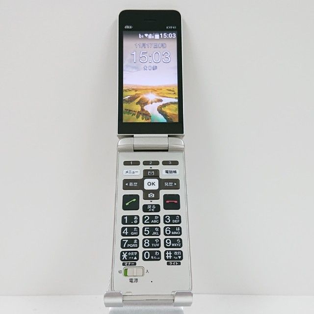 かんたんケータイ KYF41 au シャンパンゴールド 送料無料 本体 c15519