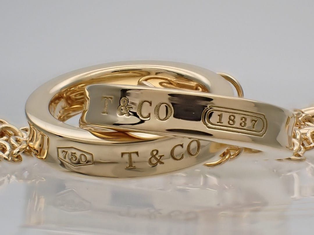 TIFFANY ティファニー 1837 750 イエローゴールド インターロッキング  