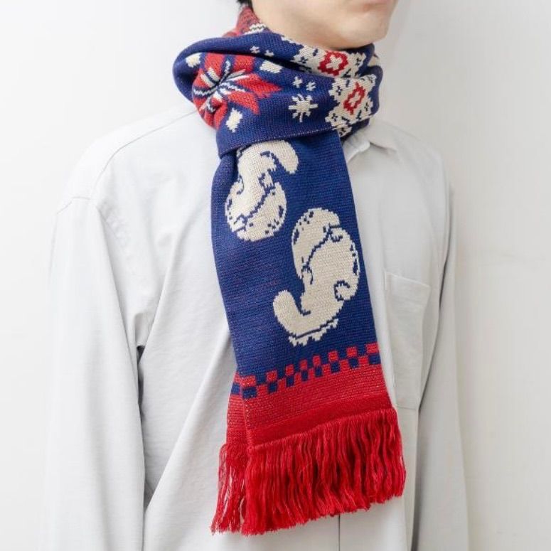 2025年マフラー付きオオサンショウウオぬいぐるみ　雪ver. 京都水族館 京都水族館オリジナル マフラー付きオオサンショウウオ雪ぬいぐるみ