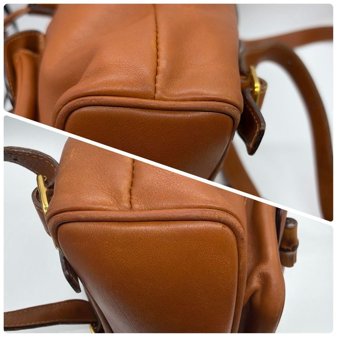 GUCCI グッチ バンブー レザー ミニリュック ブラウン 中古・古着通販】GUCCI (グッチ) ミニ バンブー リュック 003・3444