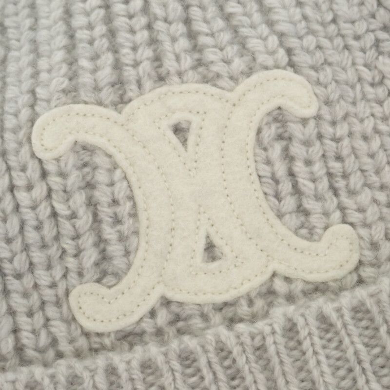 セリーヌ CELINE トリオンフ 2AA32384D ニットキャップ 帽子 カシミヤ