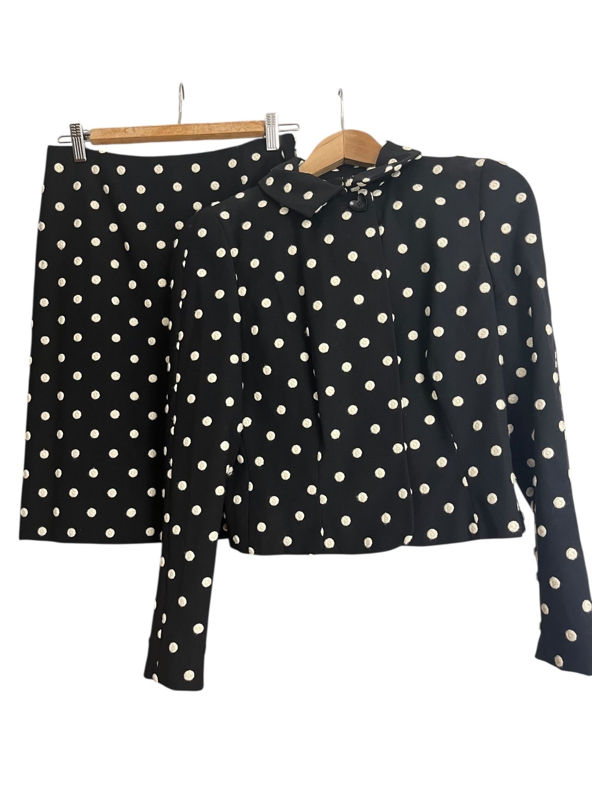 Z1605MOSCHINO モスキーノ セットアップ ジャケット&スカート ドット柄