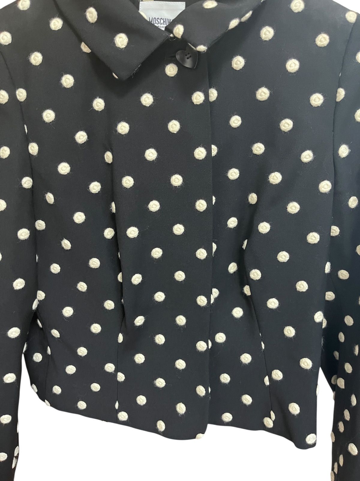 Z1605MOSCHINO モスキーノ セットアップ ジャケット&スカート ドット柄