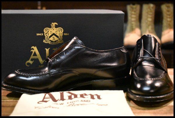 6.5D 箱付 未使用】ALDEN オールデン 54007 モックトゥシューズ カーフ 