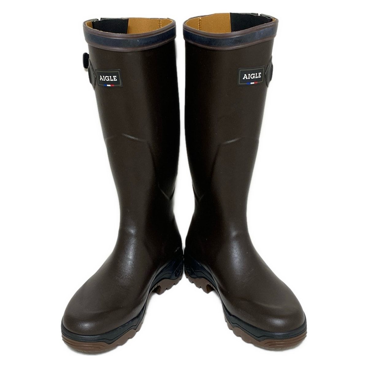AIGLE(エーグル) レインブーツ 39 レディース - ダークブラウン×黒