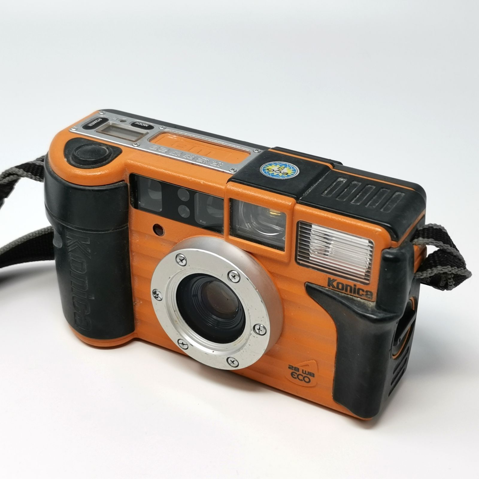 コニカ 現場監督28 WB eco オレンジ フィルムカメラ フィルムないため動作未 管理番号