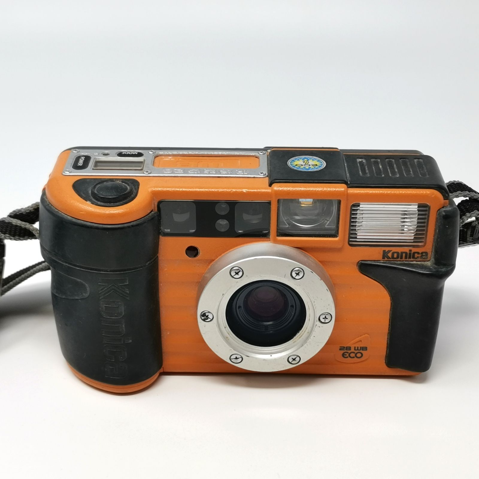 コニカ 現場監督28 WB eco オレンジ フィルムカメラ フィルムないため動作未 管理番号