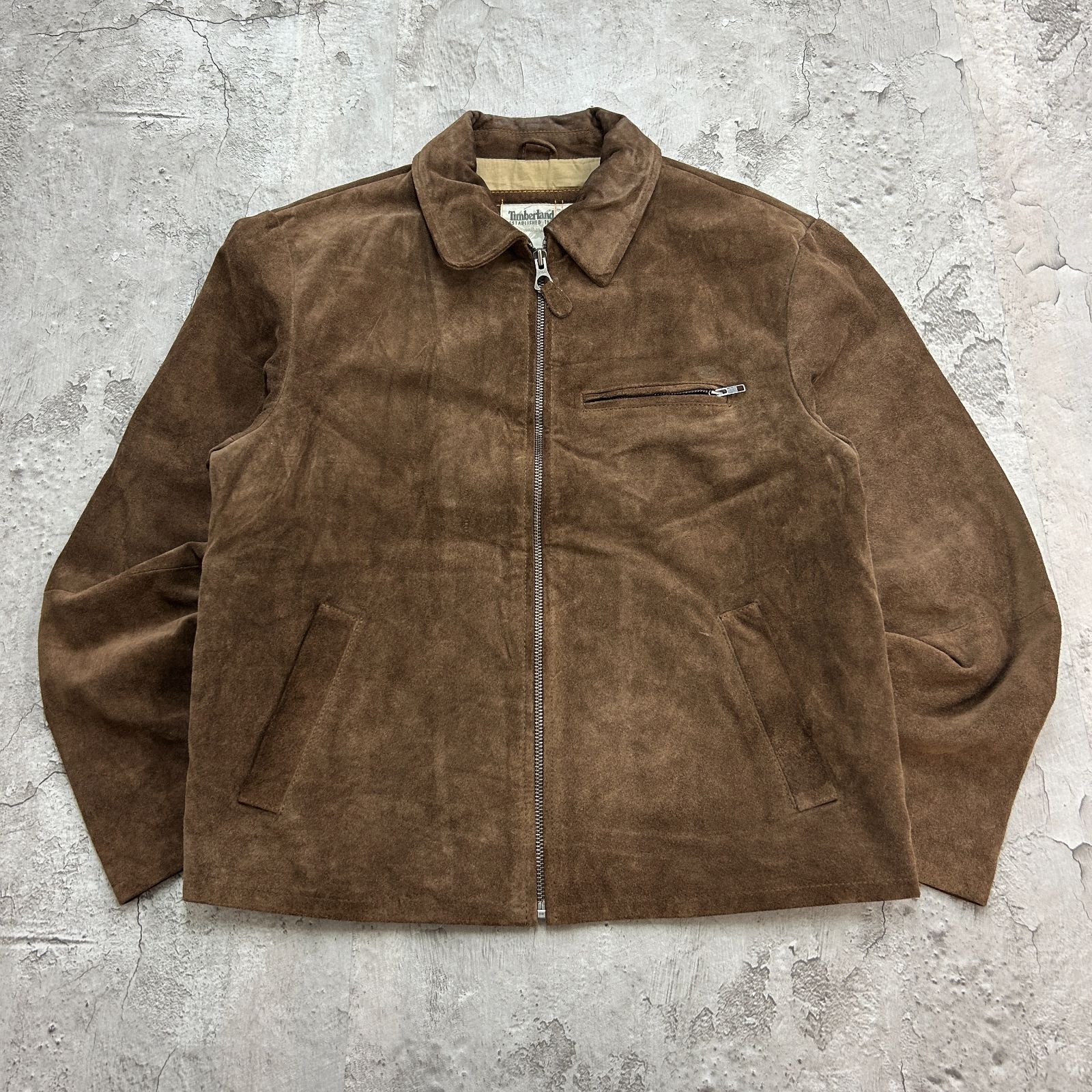 Timberland ブラウンレザージャケット S/P vintage 本革 Timberland ブラウンレザージャケット S/P vintage 本革