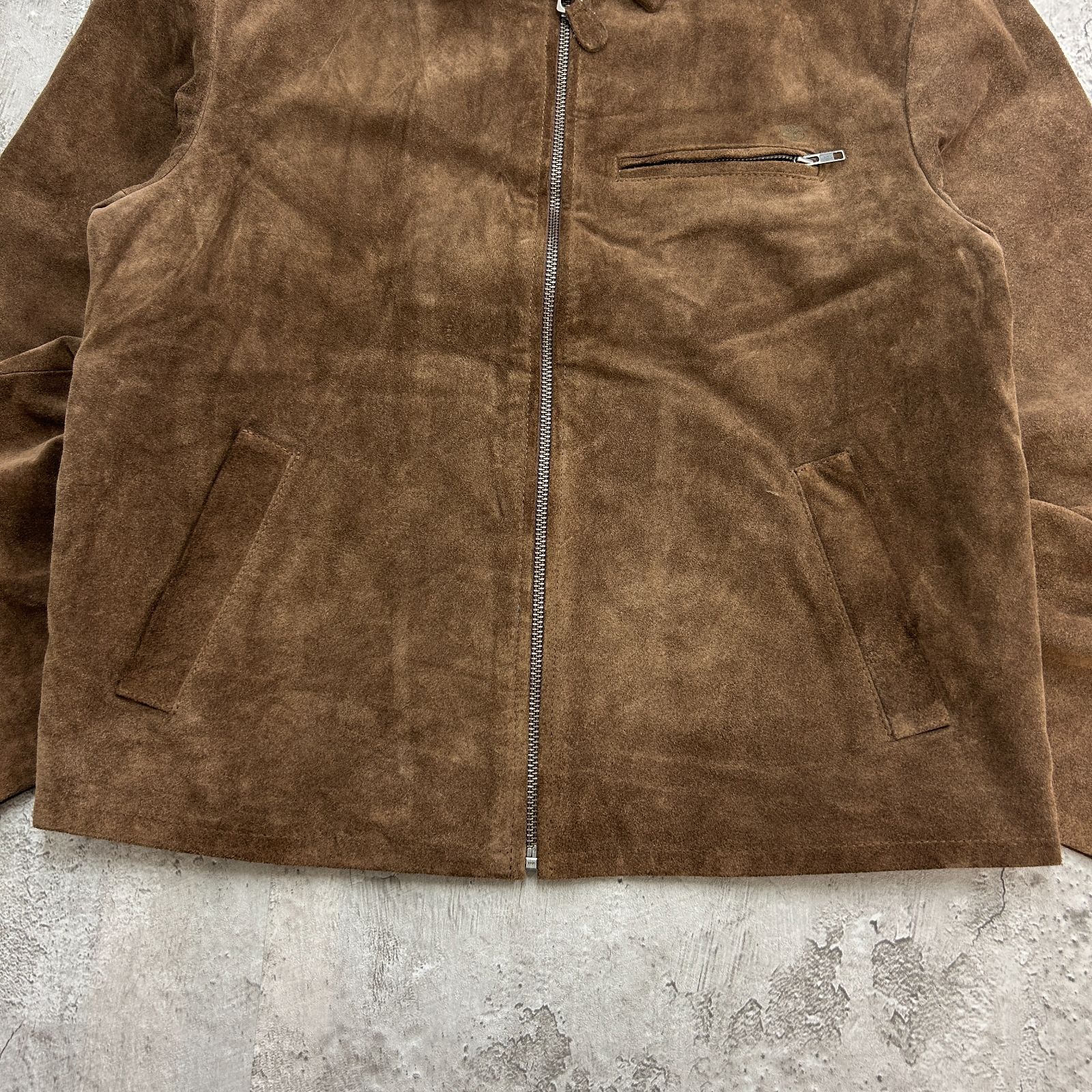 Timberland ダークブラウンレザー スエードジャケット M ティンバーランド Timberland 本革 スウェードジャケット スエード