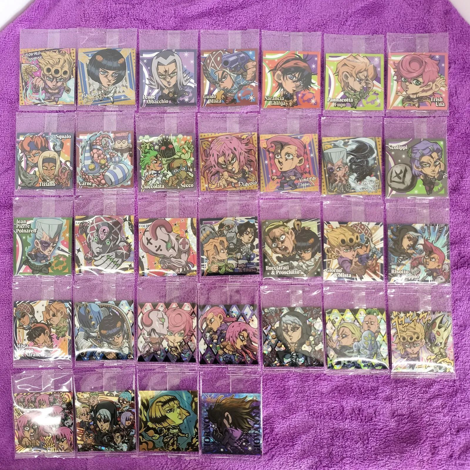 コンプリート】32種類 ジョジョの奇妙な冒険 黄金の風 ウエハース 