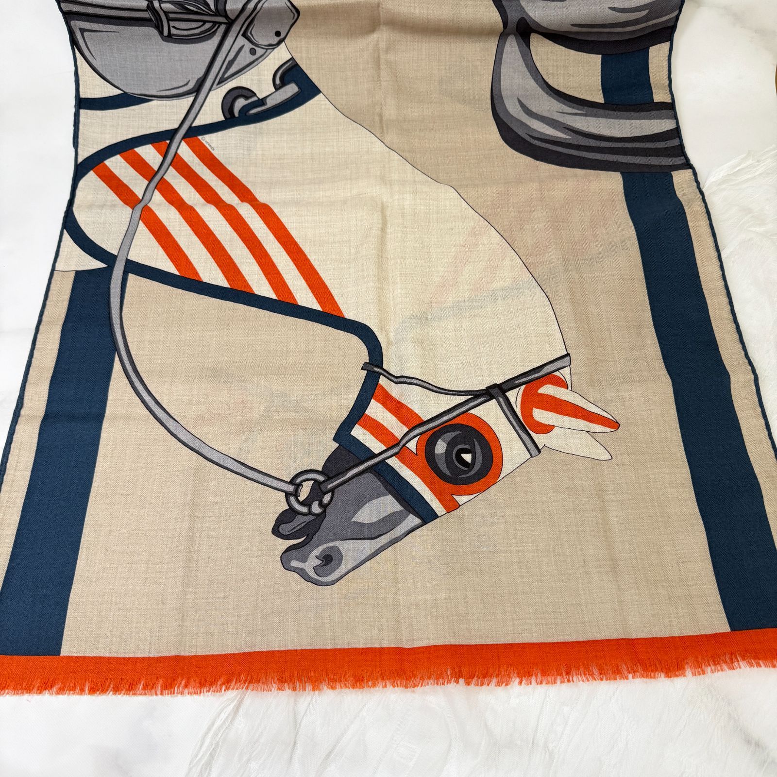 鑑定済み【 新品未使用 】エルメス レクタングル 《 馬着とともに