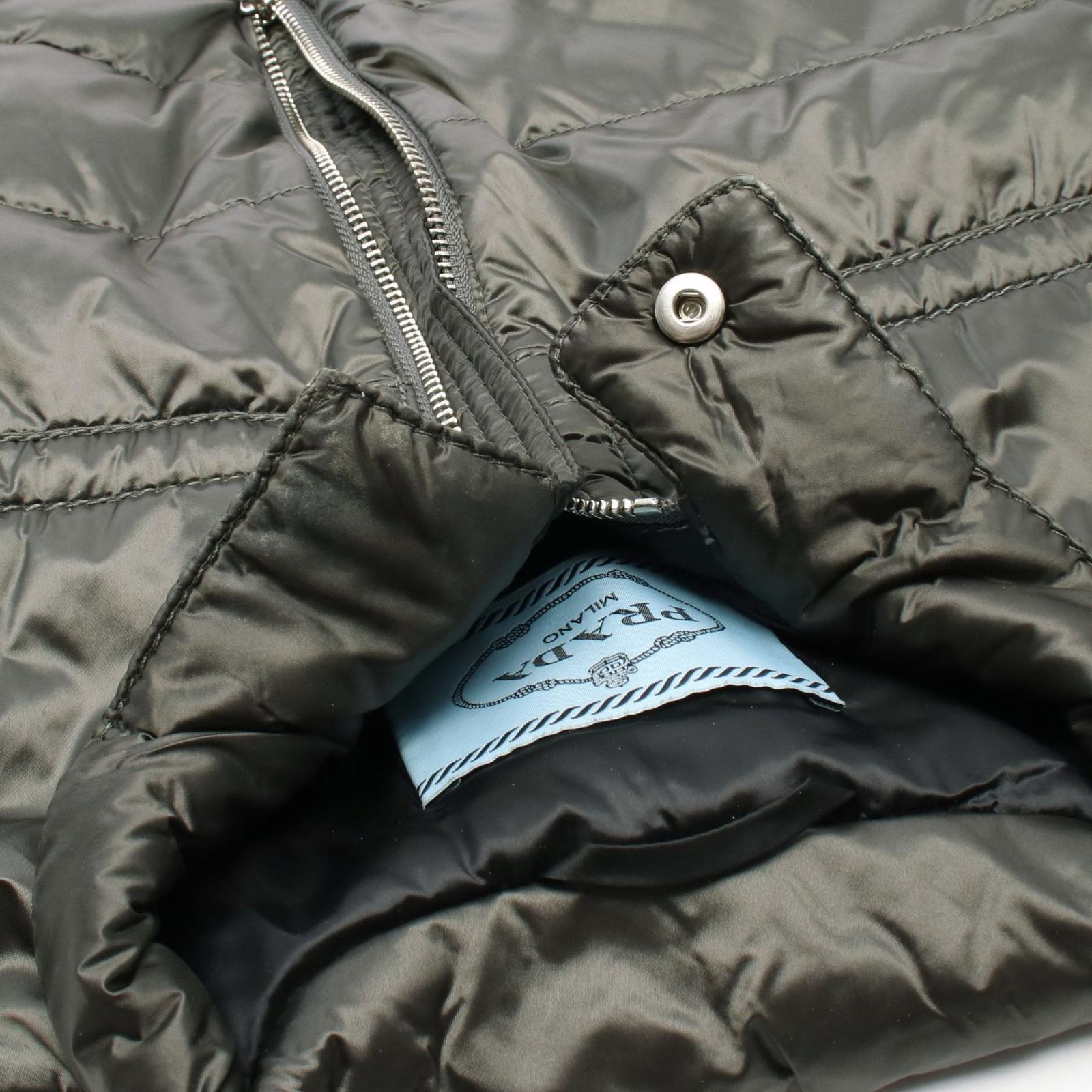 プラダ PRADA ダウンジャケット 29B830 グレー ナイロン ダウン 